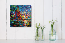 Load image into Gallery viewer, Buy Online High Quality and Unique Abstract Sail Boat art, giclee reproduction print, water, lake, abstract ocean art, artist David Heatwole - This.Artists.Dream