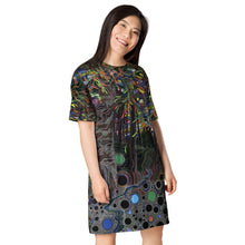 Load image into Gallery viewer, Buy Online High Quality and Unique T-shirt dress Forest of Perceptions by David Heatwole - This.Artists.Dream