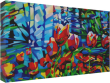 Load image into Gallery viewer, Blooms among the planes Giclee prints on canvas