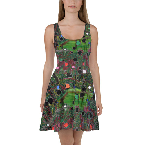 Buy Online High Quality and Unique Skater Dress Particles by David Heatwole - This.Artists.Dream
