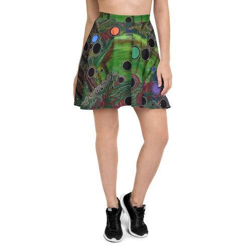 Buy Online High Quality and Unique David Heatwole Particles Skater Skirt - This.Artists.Dream