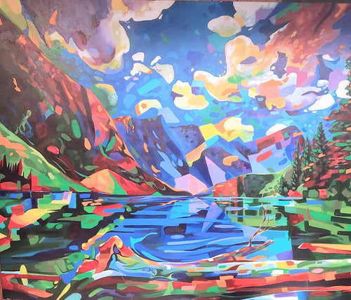 Buy Online High Quality and Unique Lake of Shifting Planes - Landscape painting by David Heatwole - This.Artists.Dream